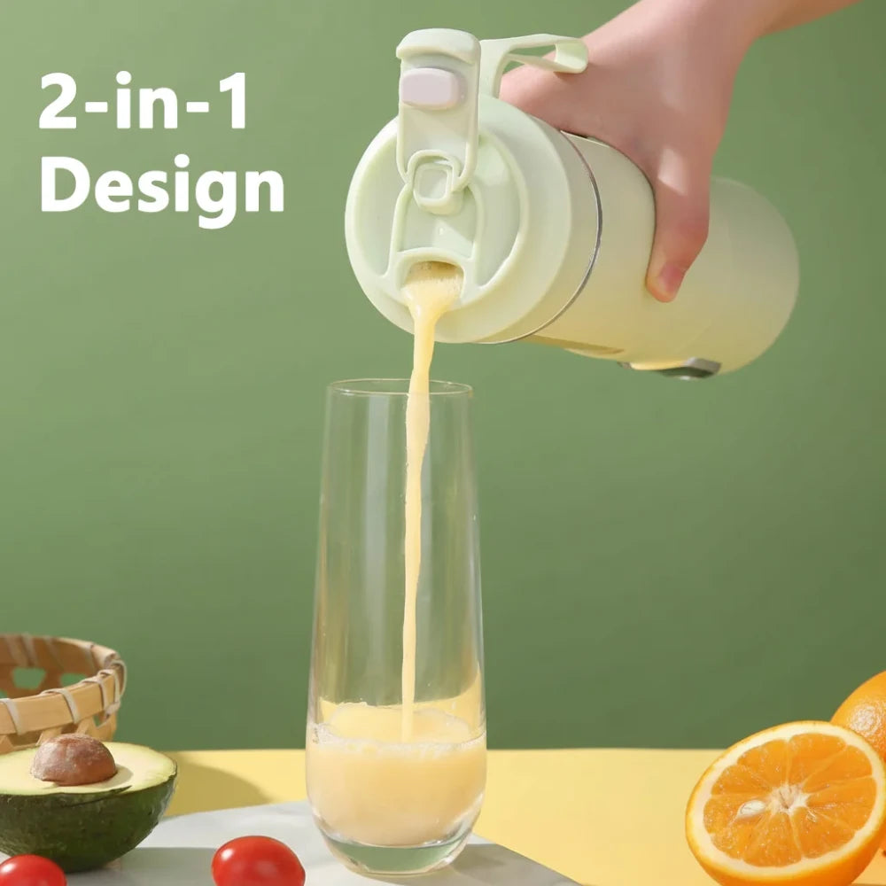 New 530ml Portable Juicer Wireless USB Charging Crushed Ice Electric Juicing 12 Blade 4 Gears 7.4V Mini Fresh Juice Blender